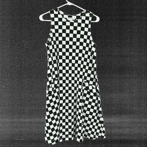 Ann Taylor Monochrome Checkered Dress